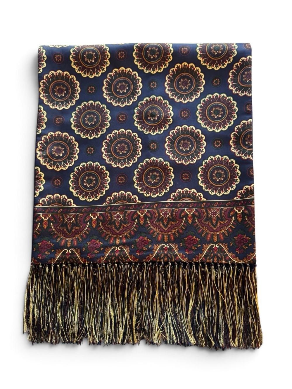 Vintage Dunhill Reversible Cashmere Silk Scarf